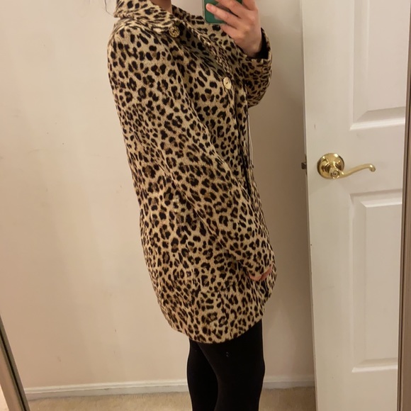Zara leopard double button jacket. Xs - Picture 8 of 13